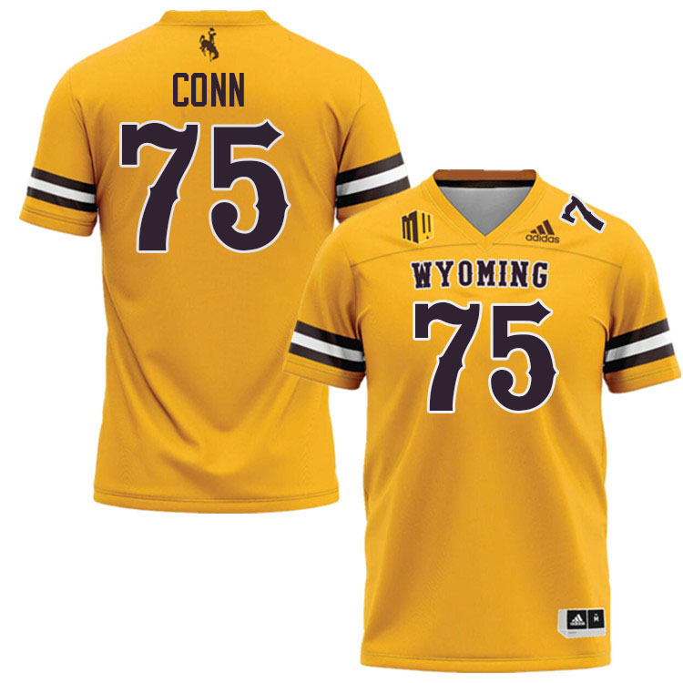 Wyoming Cowboys #75 Alex Conn College Football Jerseys Stitched-Gold